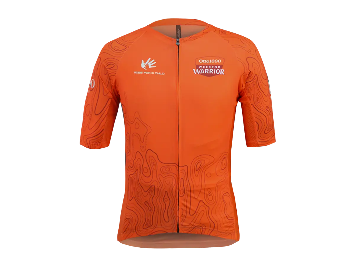 Official 2026 Weekend Warrior Cycling Jersey – Front View